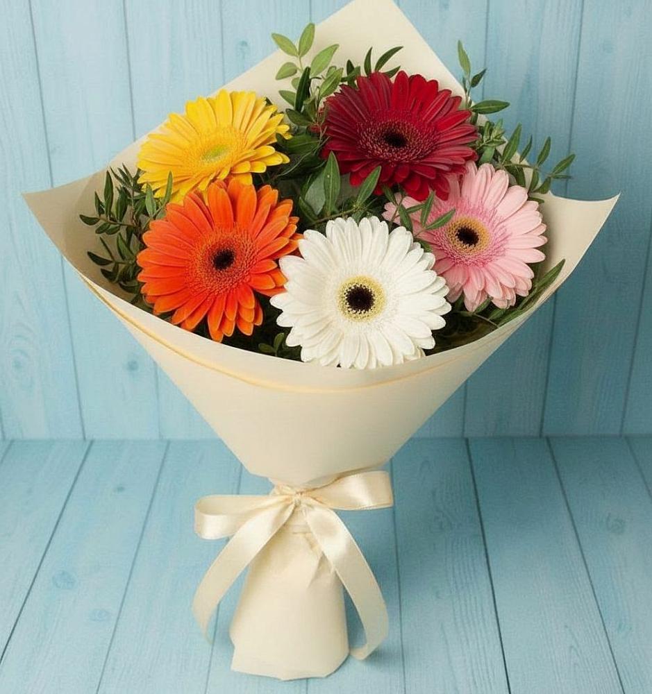 Букет цветов из: Герберы в Бессергеневской