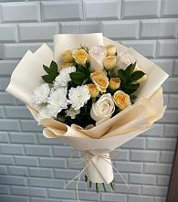 Букет цветов из:  Розы и Хризантемы в Бессергеневской