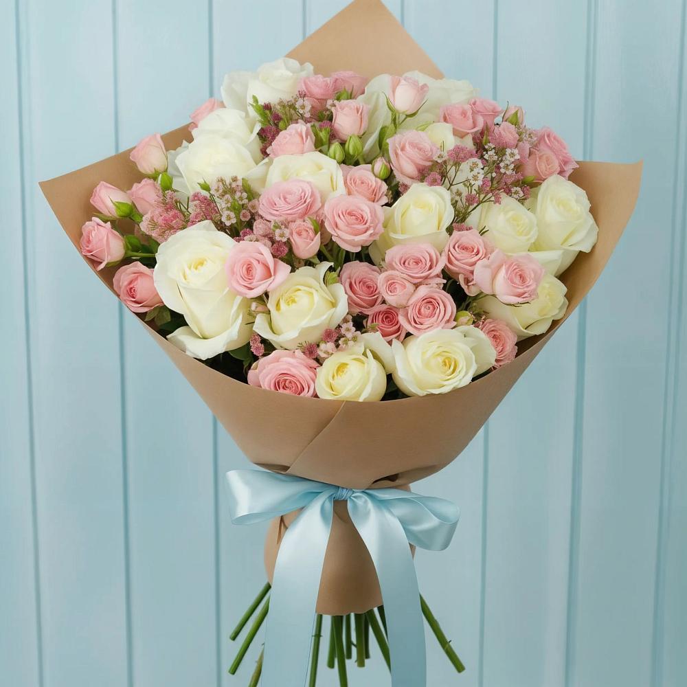 Букет цветов из: Розы в Бессергеневской