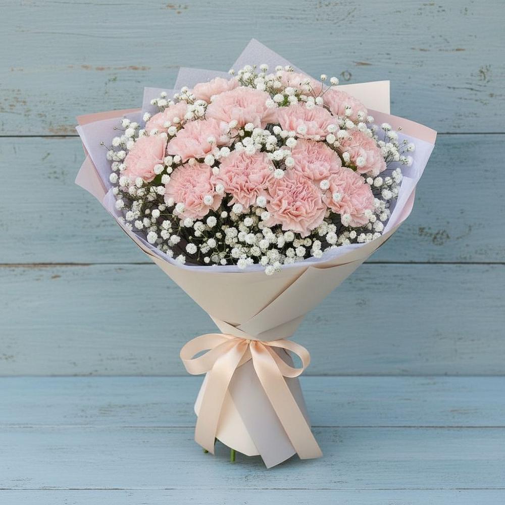 Букет цветов из: Гвоздики в Бессергеневской