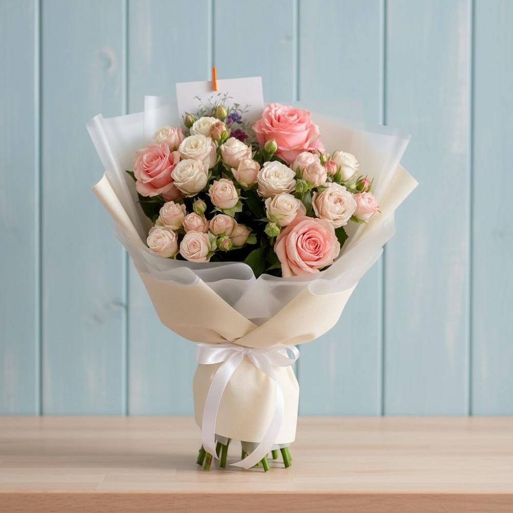 Букет цветов из: Розы в Бессергеневской