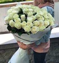 Букет 35 Белых роз #REPLACE_PRED# Бессергеневской