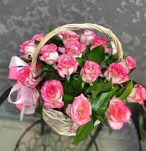 Цветочная композиция из Розы в корзине #REPLACE_PRED# Бессергеневской
