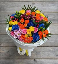 Букет цветов из:  Розы и Хризантемы в Бессергеневской