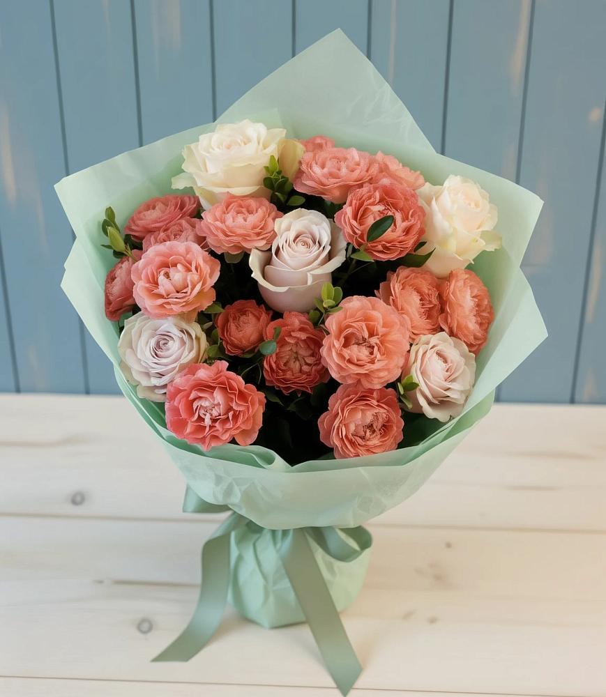 Букет цветов из: Розы в Бессергеневской