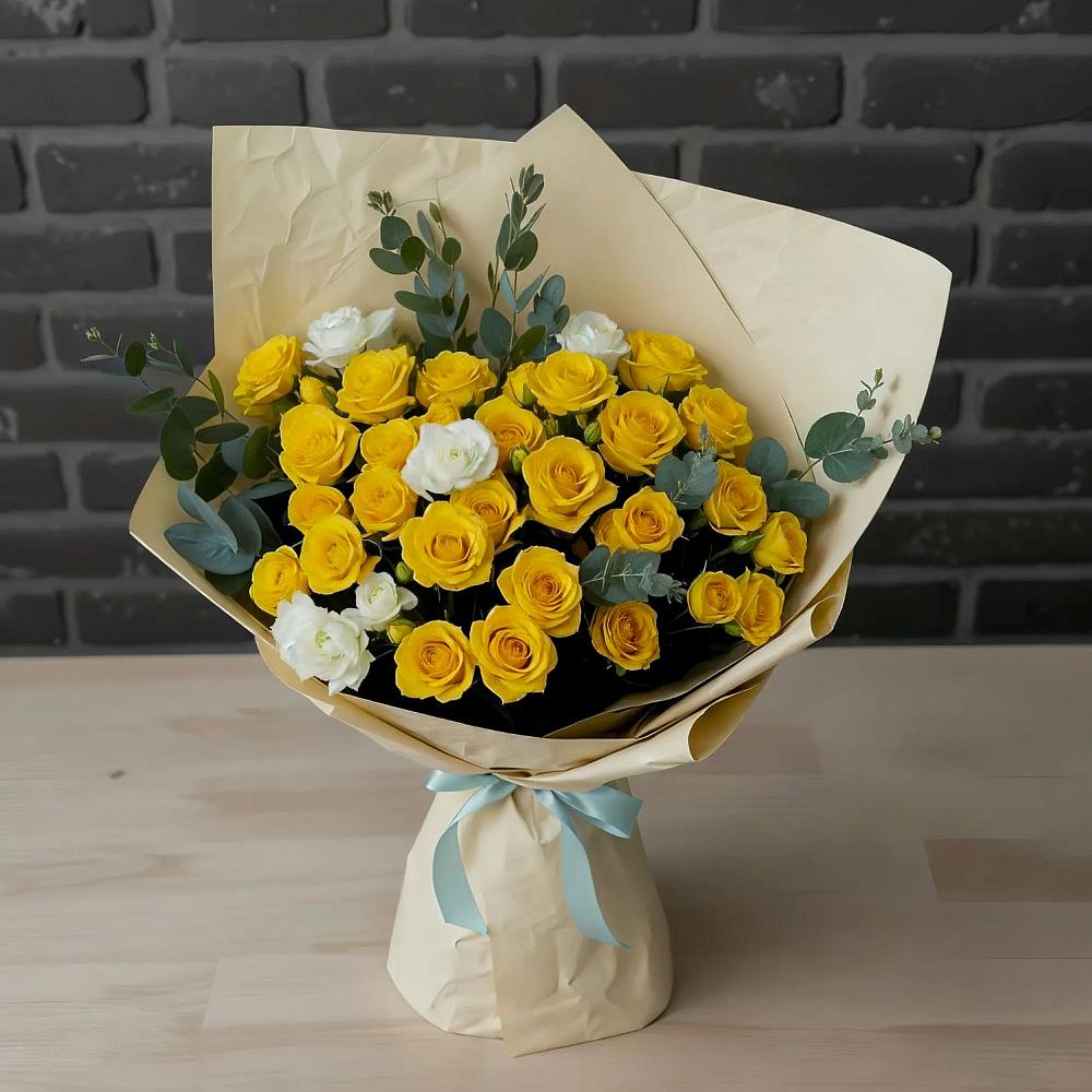 Букет цветов из: Розы в Бессергеневской