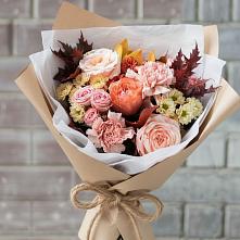 Букет цветов из:  Гвоздики, Хризантемы и Розы в Бессергеневской