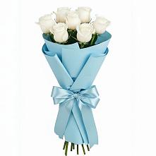 Букет 7 белых роз Проуд в Бессергеневской