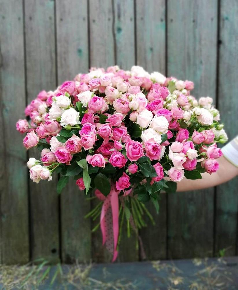 Букет Розовые кустовые розы Натали и Лав Лидия в Бессергеневской