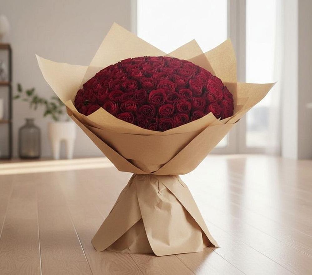 Букет 101 Красная роза в Бессергеневской