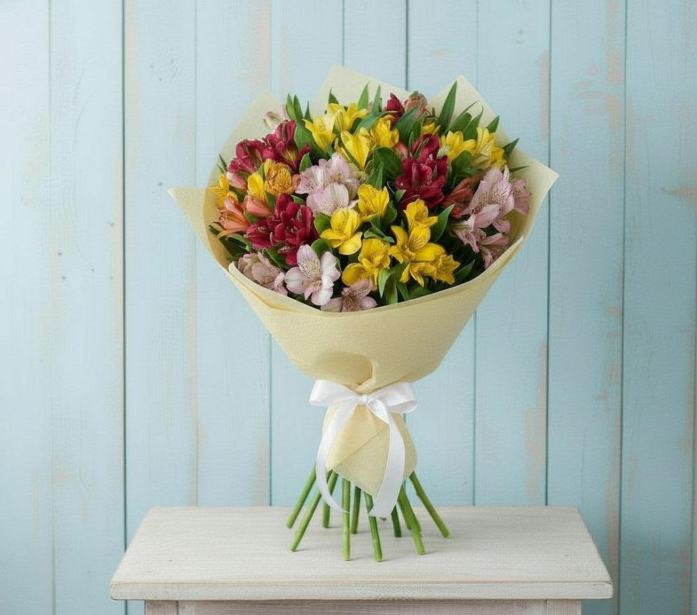 Букет цветов из: Альстромерии в Бессергеневской